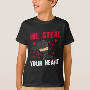 Camiseta Crianças Ninja Sr Rouba Seu Coração Menino Toddler