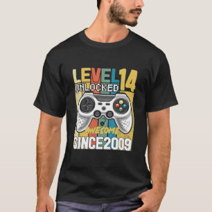 Camiseta Crianças nível 14 desbloqueadas incríveis desde a