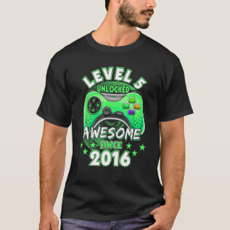Camiseta Crianças Nível 5 Desbloqueadas Incrível Desde O Bd