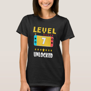 Camiseta Crianças Nível 7 7 de jogos de vídeo desbloqueados