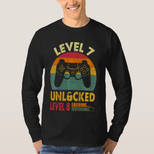 Camiseta Crianças Nível 7 Desbloqueadas Vídeo G Cubo de Car