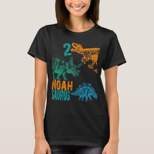 Camiseta Crianças Noah Saurus segundo aniversário Boys Rex