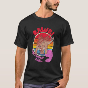 Camiseta Crianças Nono Aniversário Eu Rawy Stegosaurus I Fa