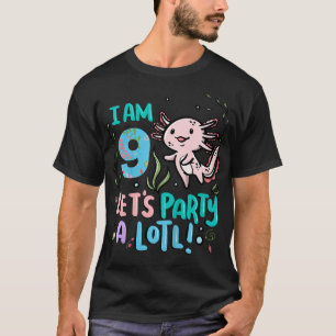 Camiseta Crianças Nove Aniversário Aolotl Eu Sou 9 Festa De