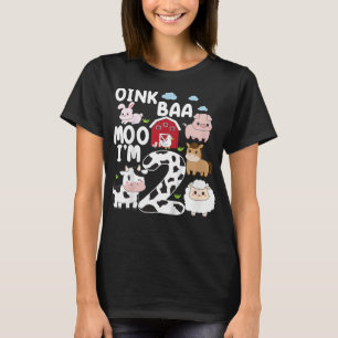 Camiseta Crianças Oink Baa Moo Im 2 Animais De Criação segu