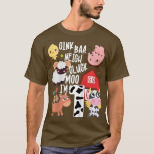 Camiseta Crianças Oink Baa Neigh Cluck Moo Eu sou um fazend