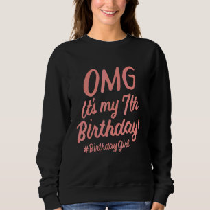 Camiseta Crianças Omg É a minha 7 de aniversário de 7 anos