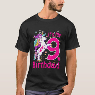 Camiseta Crianças OMG É o meu 9º Aniversário Garotas Un
