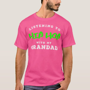 Camiseta Crianças Ouvindo Hip Hop Com Meu Avô Dotado C