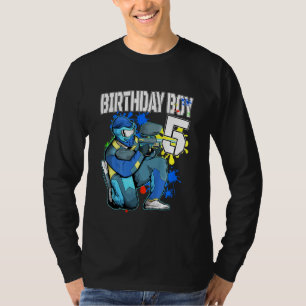 Camiseta Crianças Paintball Birthday Boy 5 Anos 5 Bi