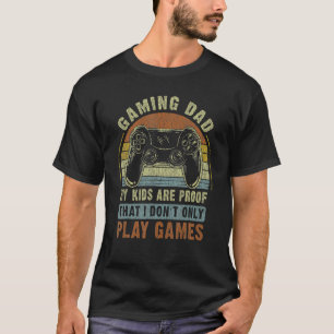 Camiseta Crianças pais Pai Dizendo Dia do Pai Jogando Pai