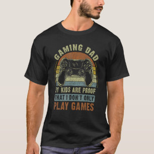 Camiseta Crianças pais Pai Dizendo Dia do Pai Jogando Pai