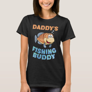 Camiseta Crianças Pais pescando Buddy Jovem Pescador Birthd