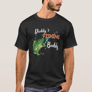 Camiseta Crianças Pais pescando Buddy Pescador Juventude B