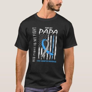 Camiseta Crianças Papa Tipo Um Sensibilização Fita American