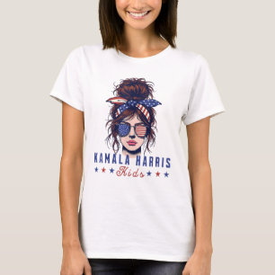 Camiseta Crianças Para Harris 2024 Presidente Meninas Mensa