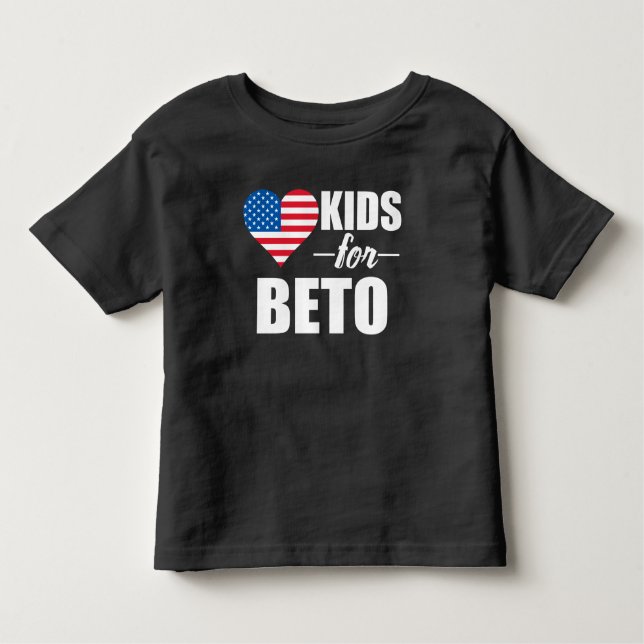 Camiseta Crianças para o Governador Beto O'Rourke no Texas  (Frente)