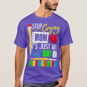Camiseta Crianças Param De Chorar Mãe É Meu Primeiro Dia