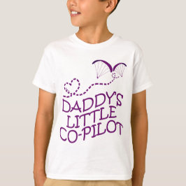 Camiseta Crianças Parapentes Do Piloto De Pequeno pai