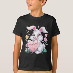 Camiseta Crianças Páscoa Coelho Coelho Coelho Pastel Design