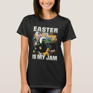 Camiseta Crianças Páscoa É Meu Jam Monster Truck Bunny Meni