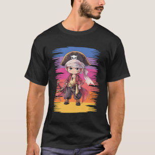 Camiseta Crianças Pequenas Crianças Piratas