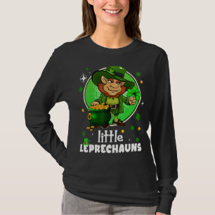 Camiseta Crianças Pequenas Leprechaun Com Shamrock St Patri