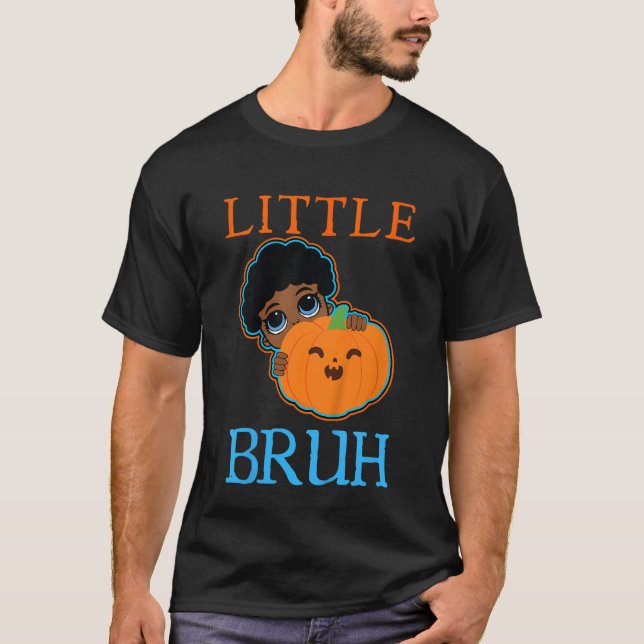 Camiseta Crianças Pequeno Bruh Baby Bro Pumpkin No Patch Bl (Frente)