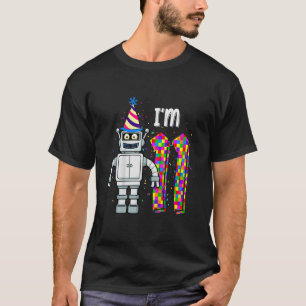 Camiseta Crianças Pequeno Robô Tenho 11 anos de ciência rob