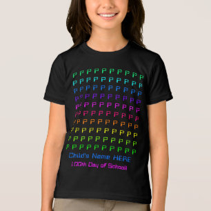 Camiseta Crianças Personalizadas Arco-Íris, Diversão 100º D