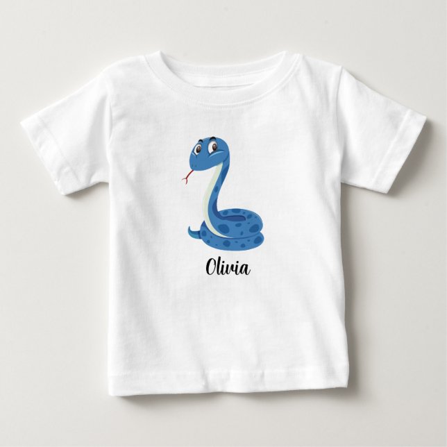 Camiseta Crianças Personalizadas Cobras Meninas Bebê T-Shir (Frente)