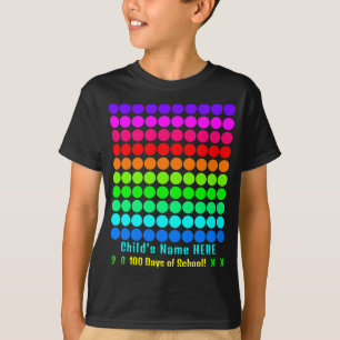 Camiseta Crianças Personalizadas Coloridas e Bonitas 100 Di