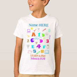 Camiseta Crianças Personalizadas Escolas Coloridas e Inspir