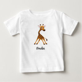 Camiseta Crianças Personalizadas Girafa Girls Baby T Shirt