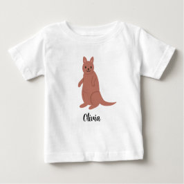 Camiseta Crianças Personalizadas Kangaroos Meninas Bebê T-S