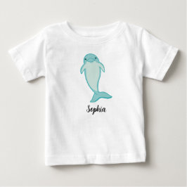 Camiseta Crianças Personalizadas Meninas De Golfinho Nenhum
