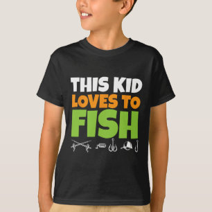 Camiseta Crianças Pescando I Essa Criança Ama Pescar I Aman