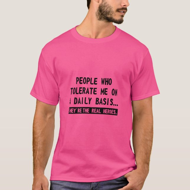 Camiseta Crianças Pessoas Que Me Toleram Diariamente Sarca (Frente)