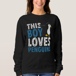 Camiseta Crianças Pinguim Este Menino Ama Pinguins Ave
