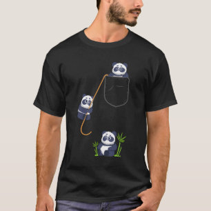 Camiseta Crianças: Pocket Animal Panda Bear Roupas De Roupa