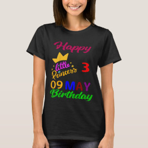 Camiseta Crianças Podem Meninas Aniversário 9 De Maio 3 Ano