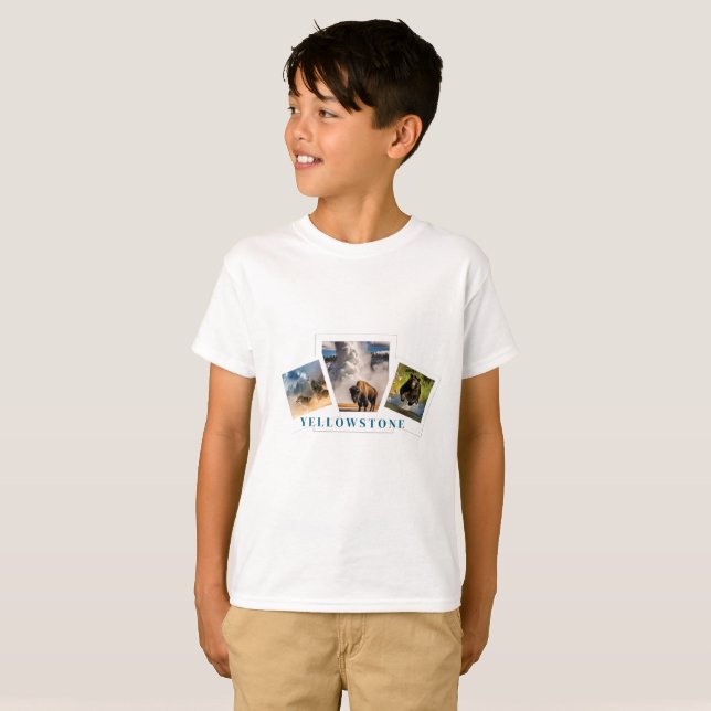 Camiseta Crianças Polaroid Yellowstone (Frente Completa)