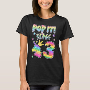 Camiseta Crianças Pop aniversário de 3 anos Meninas 3 Anos