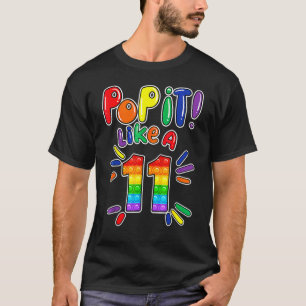 Camiseta Crianças Pop De 11 de Aniversário Meninos De 11 An