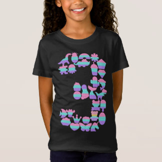 Camiseta Crianças Pop de 3 anos de idade aniversário de 3 a