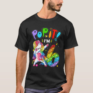 Camiseta Crianças Pop De 6 de Aniversário Raparigas De 6 An