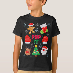 Camiseta Crianças Pop De Natal Papais noeis De Bolha
