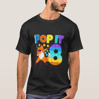 Camiseta Crianças Pop De Raposa Feliz 8º Aniversário Oito R