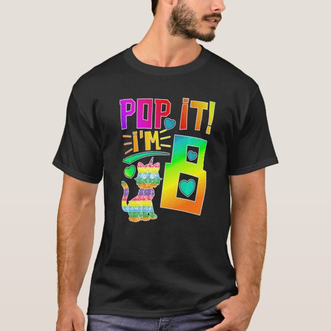Camiseta Crianças Pop Do 8º Aniversário Garotas Rapazes Oit (Frente)