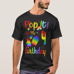 Camiseta Crianças Pop É minha rua de aniversário de 4 anos